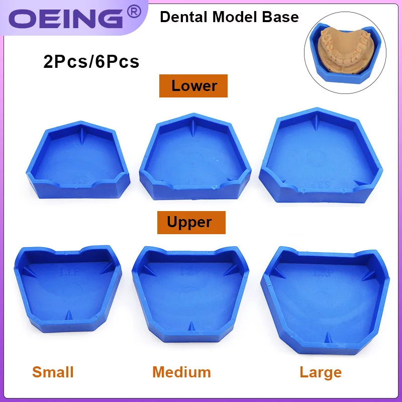 Teeth Whitening Tray - 2/6 pçs modelo dental base de