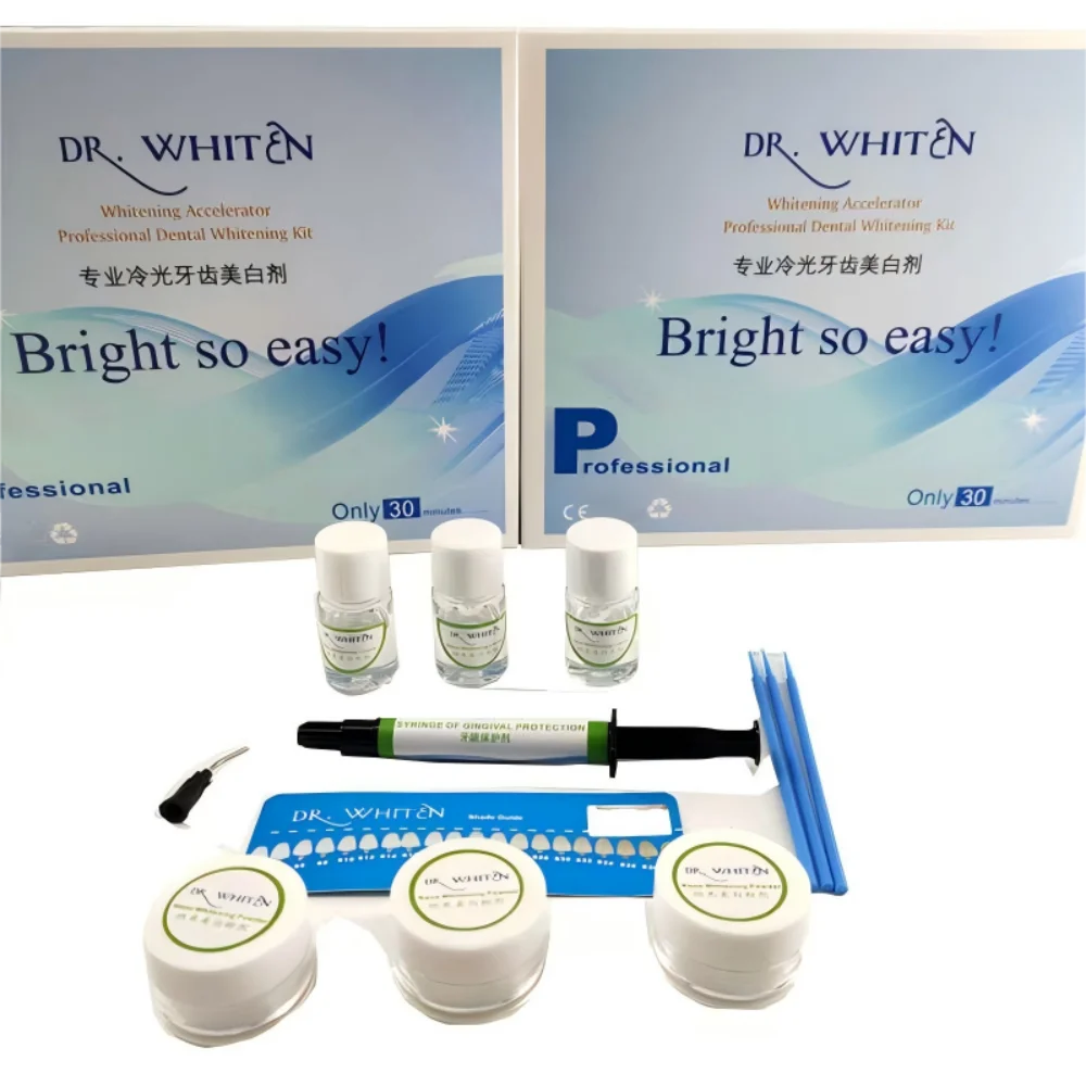 Teeth Whitening Q&M - Conjunto de clareamento dental 35% hp
