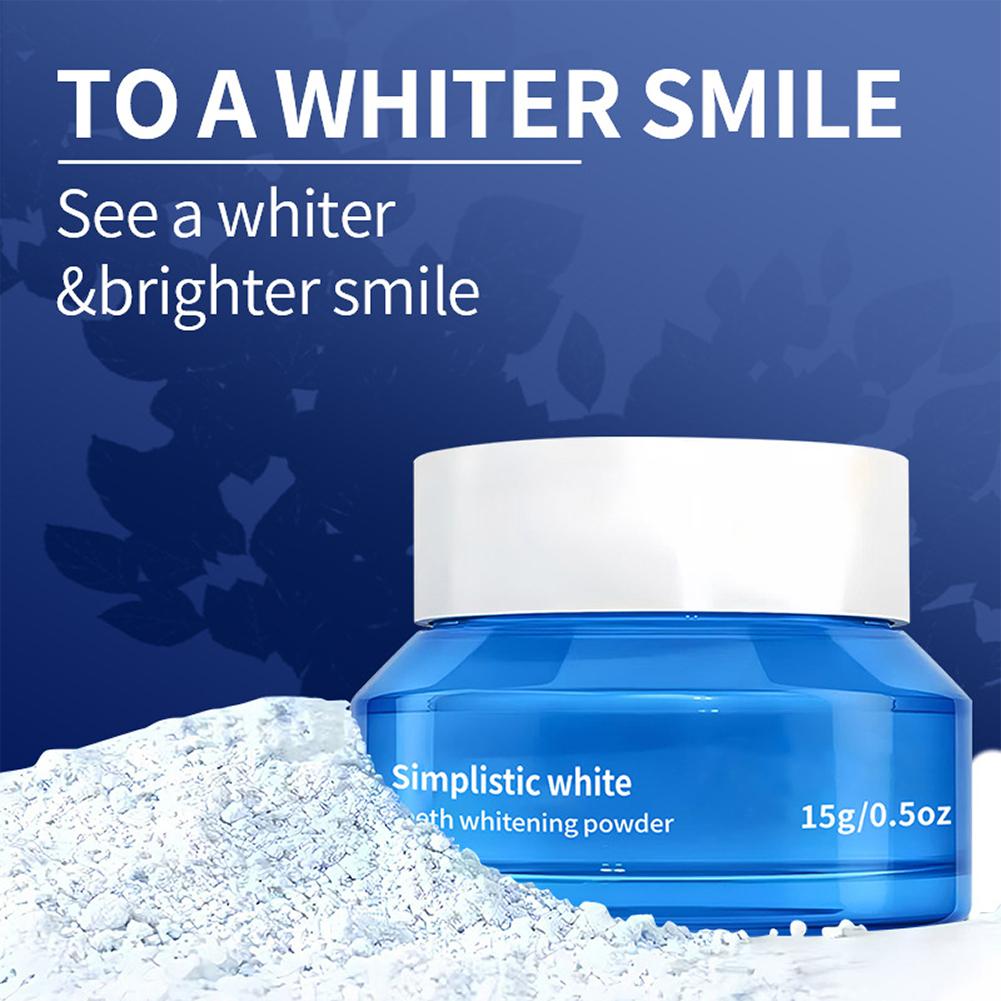 Teeth Whitening Q&M - Pó Clareador de Dentes Branco Simples,