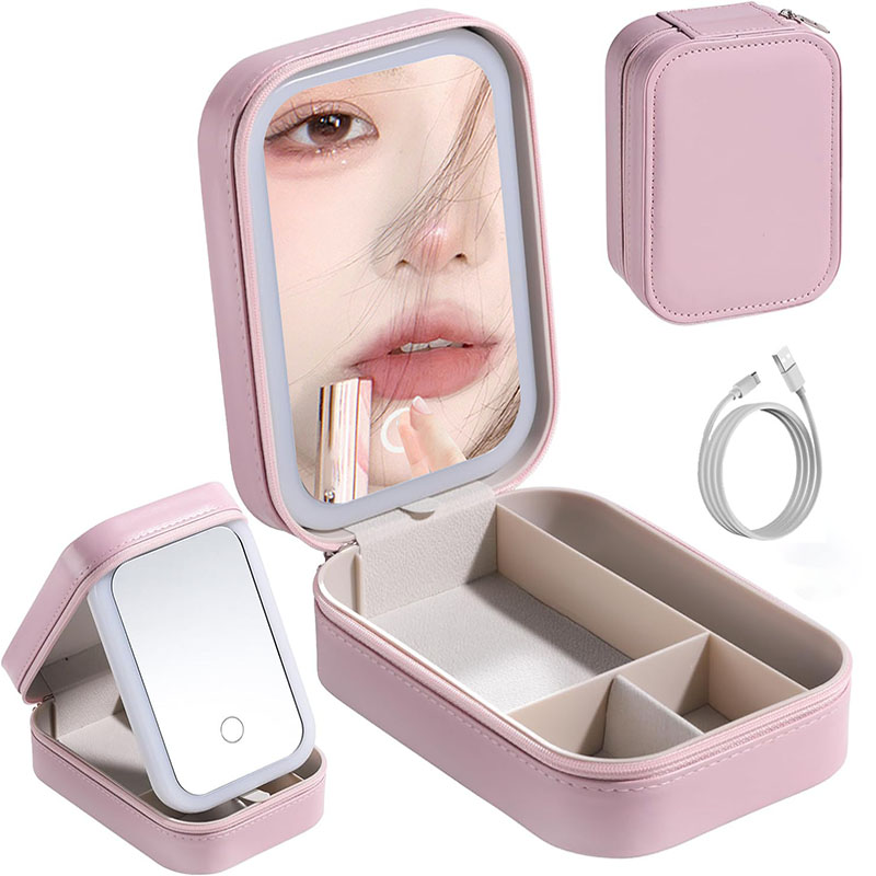 Led Mouth Tray - Bolsa de maquiagem led com espelho