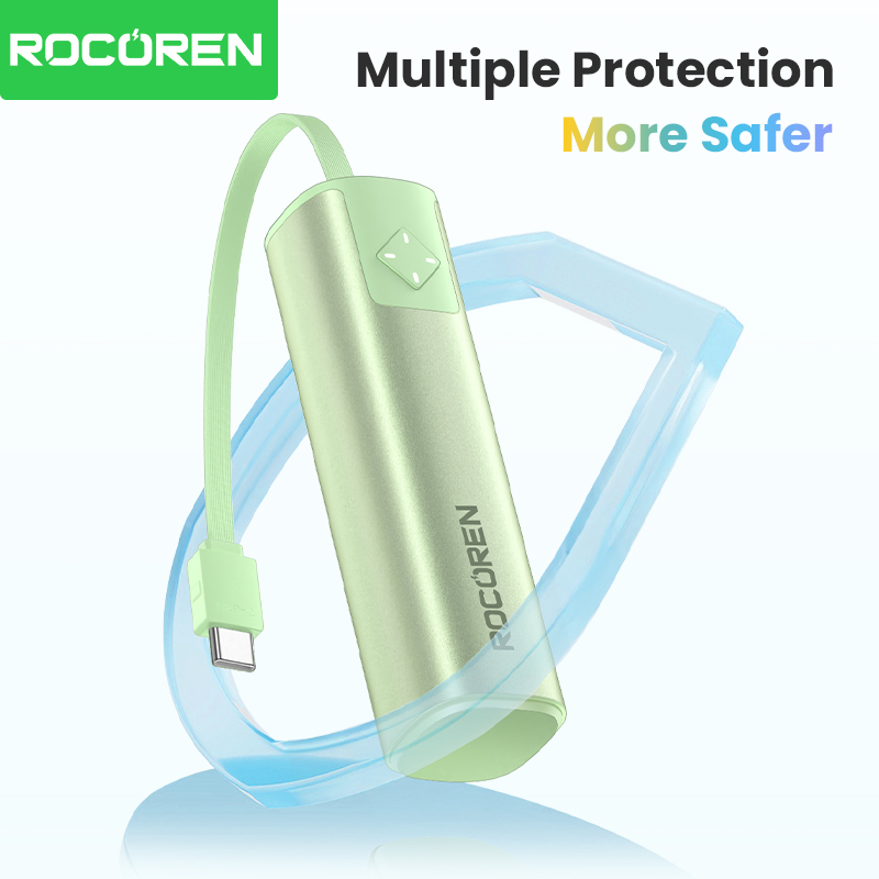 Led Mouth Tray - ROCOREN Power Bank Mini Estilo Batom