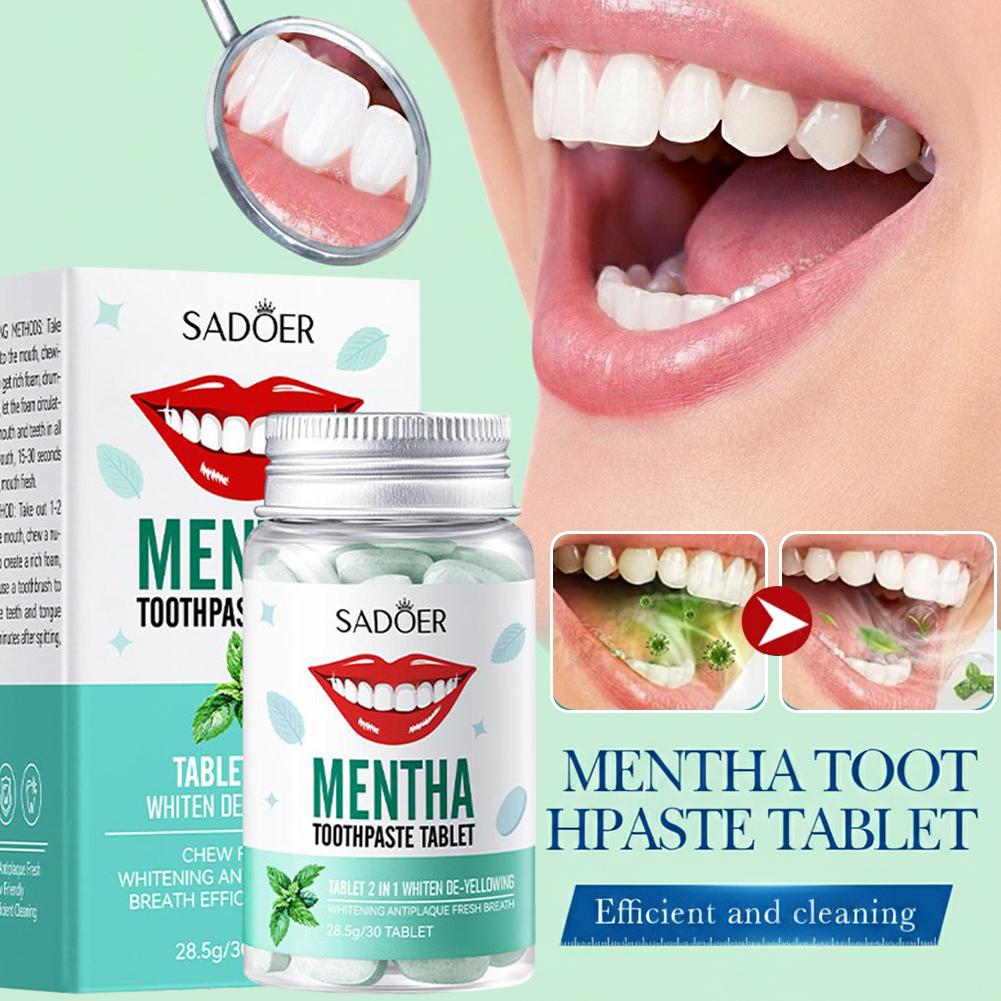 Teeth Whitening Treatment - 30 Pastilhas Sólidas de Pasta de