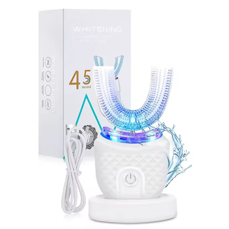 Teeth Whitening Blue Light - U-Shaped Escova Elétrica Automática, Cuidados Dentários