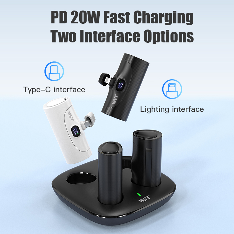 Led Mouth Tray - 4 pçs portátil mini power bank