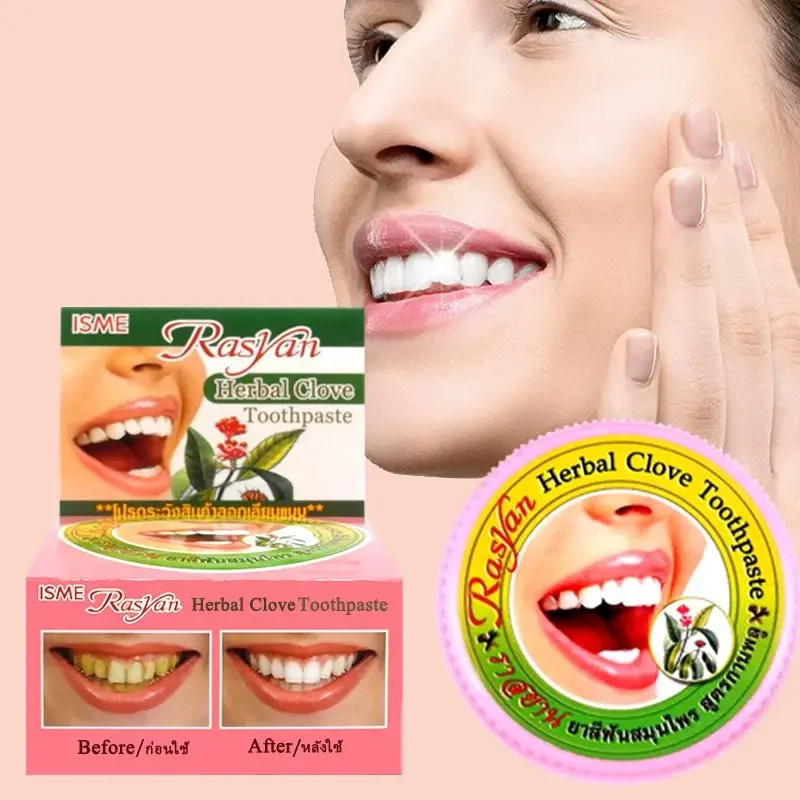 Teeth Whitening Q&M - Pó Dental de Cravo de Tailandia/Coco