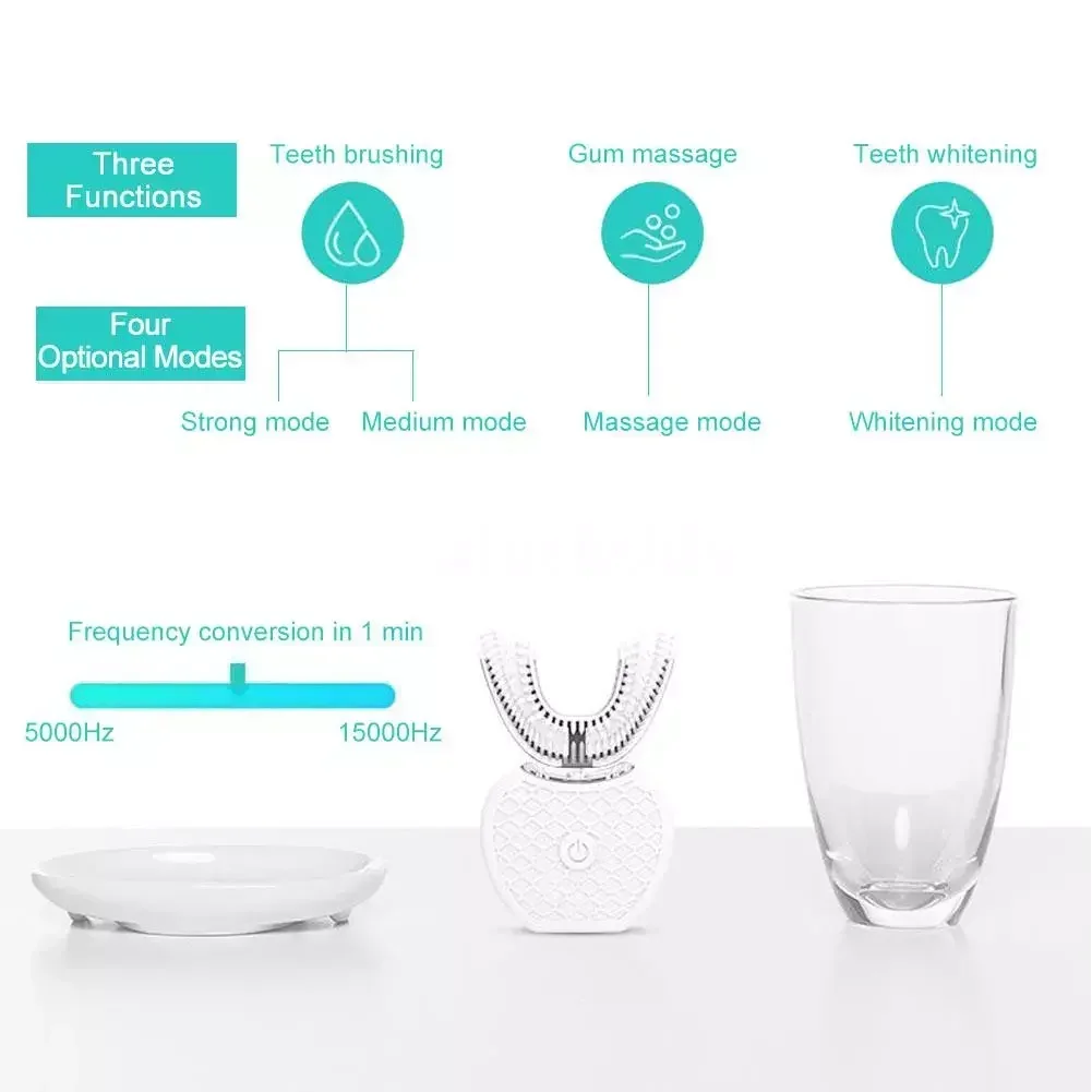 Escova de dentes elétrica ultr - Teeth Whitening Blue Light avaliação e preço