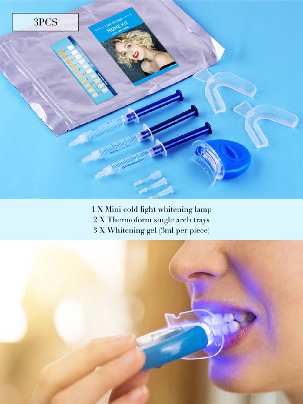 Kit de gel para clareamento de - Teeth Whitening (Bleaching) avaliação e preço