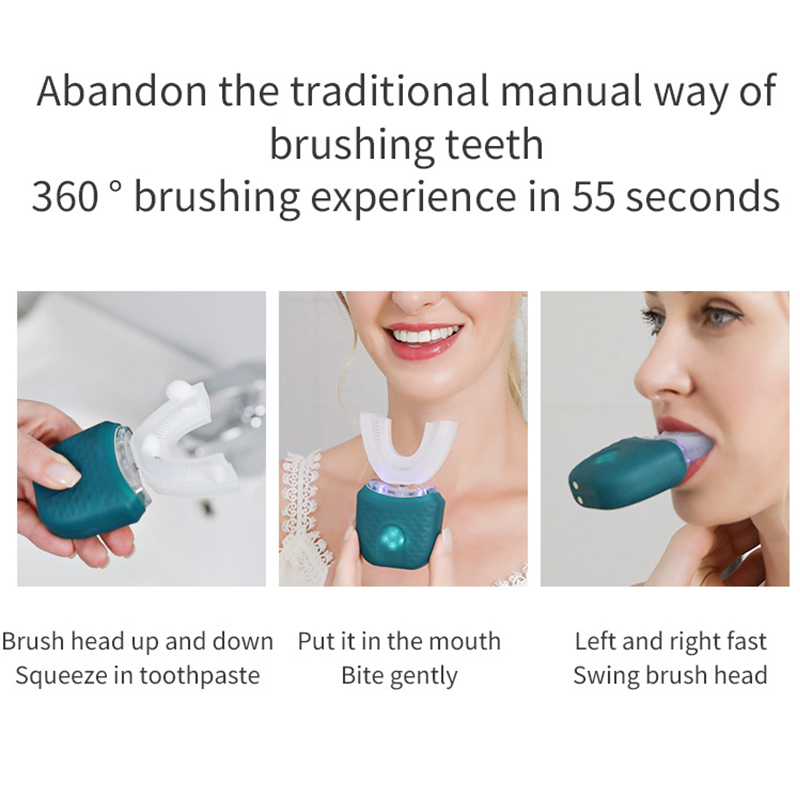 Escova de dentes elétrica em f - Teeth Whitening Blue Light avaliação e preço