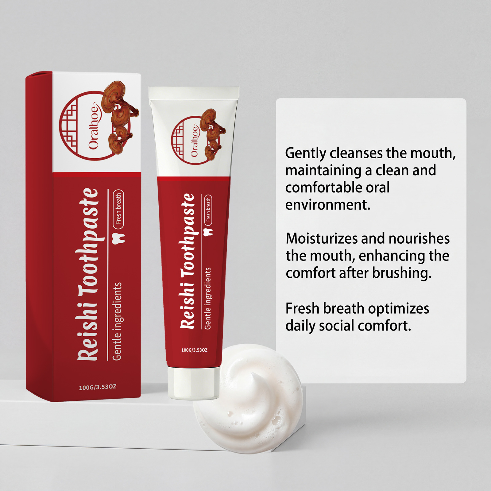 Pasta de Dente Herbal Lingzhi  - Teeth Whitening Naturally avaliação e preço